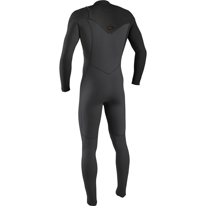 2024 O'Neill Mens Hyperfreak 4/3mm+ Chest Zip Wetsuit 5344 - Smoke / Raven